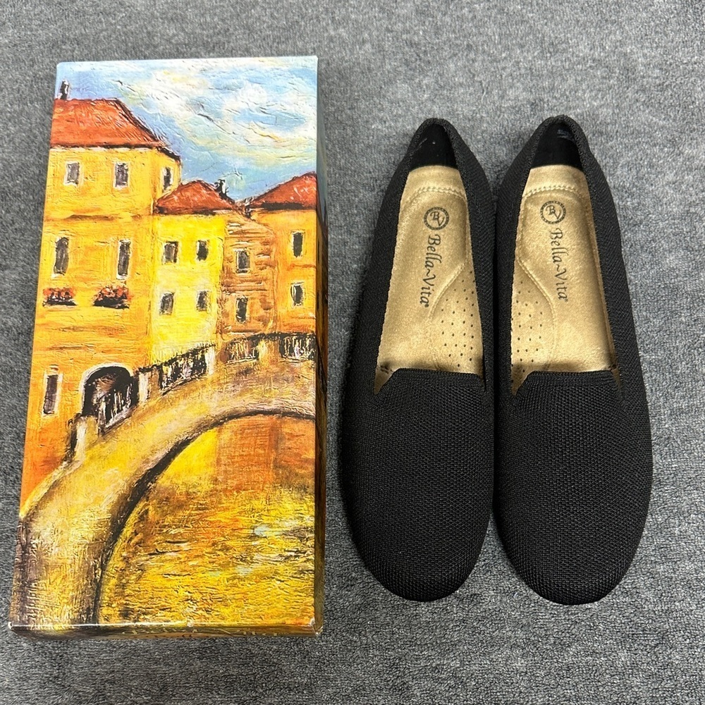 Bella Vita Black Italian Loafers for Women